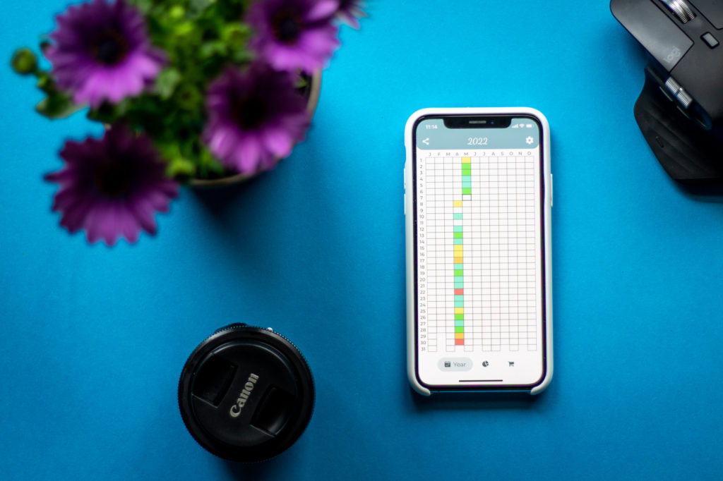 Year in Pixels je aplikácia, ktorá poskytuje prehľad o vašej nálade počas roka vo farebnej tabuľke