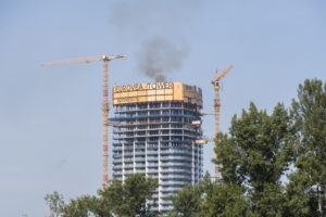 Požiar na najvyššej budove na Slovensku. Z Eurovea Tower stúpal dym
