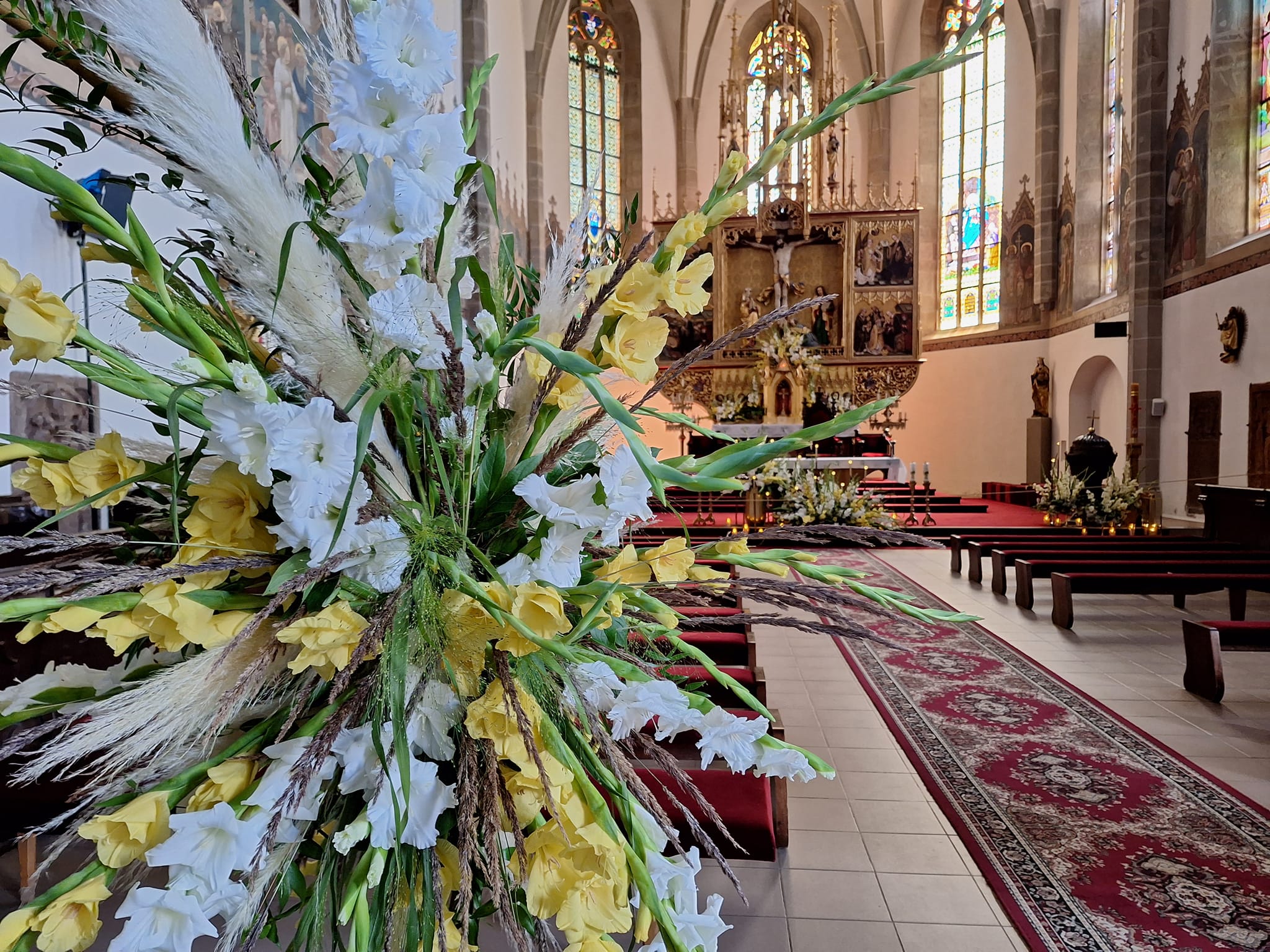 Užite si krásu na vlastné oči: Kežmarskú baziliku zaplavili gladioly