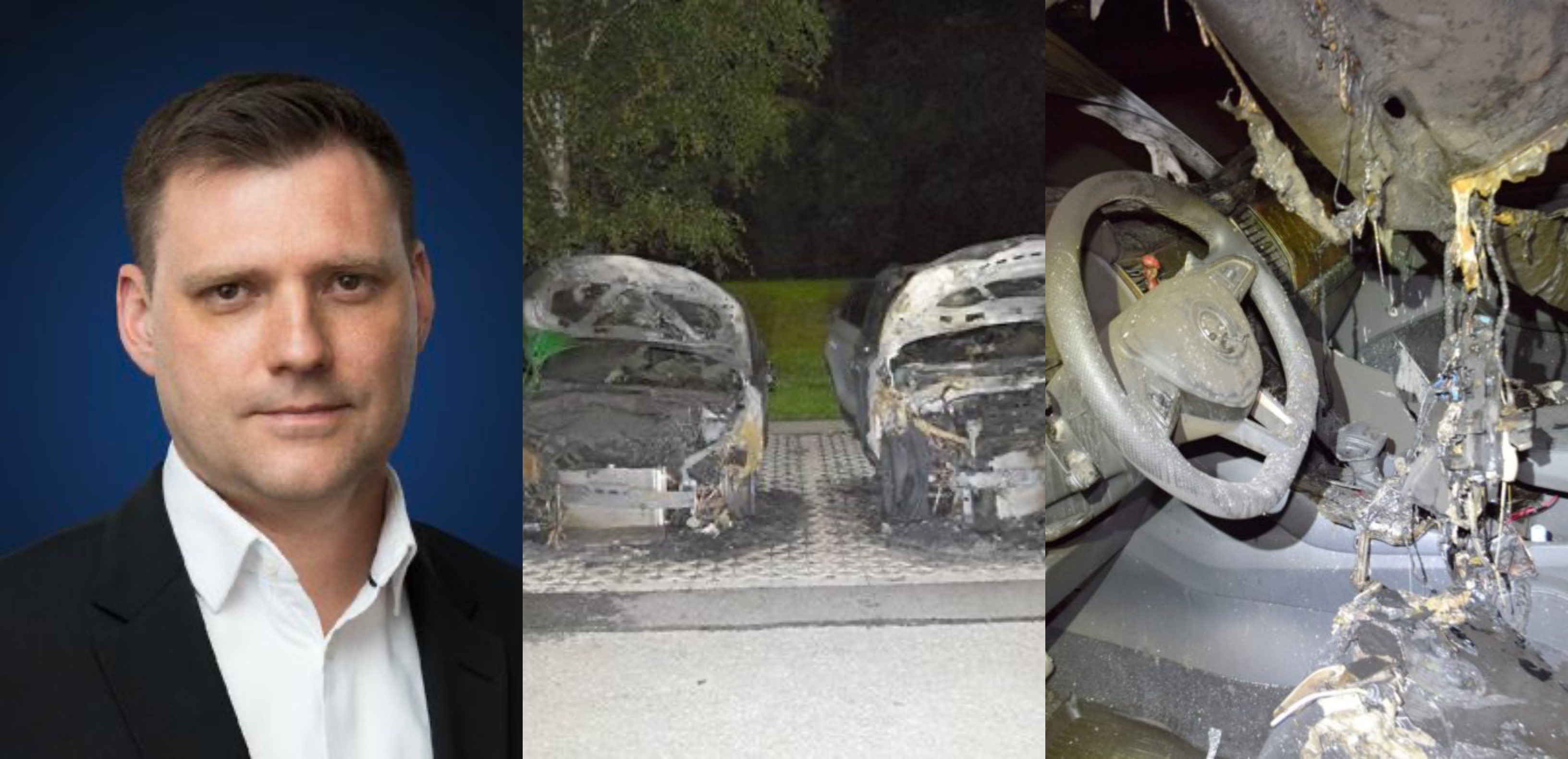 VIDEO: Muža, ktorý podpálil autá rodine poslanca Tarabu, hľadá polícia