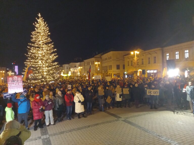 Protest v Banskej Bystrici. Foto: Mário Kaprálik