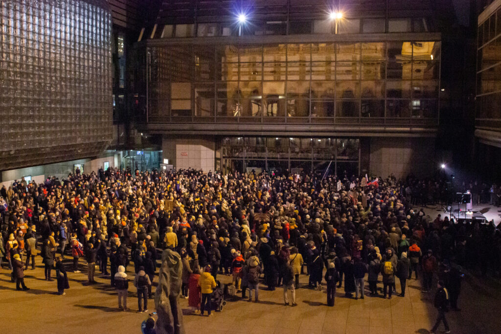 Protest Slovákov v Prahe 7. januára 2025. Foto: Barbora Vizváryová/TASR